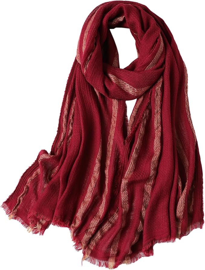 WINCESS.YU Women Gradient Scarf Long Shawls and Wraps Fashion Plain Pashmina Formal Scarf