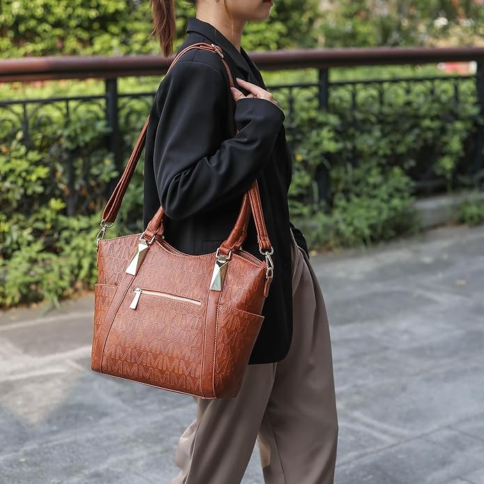 MKF Collection Tote Bag for Women Vegan Leather Shoulder Bag – Top-Handle Purse, Ladies Handbag by Mia K