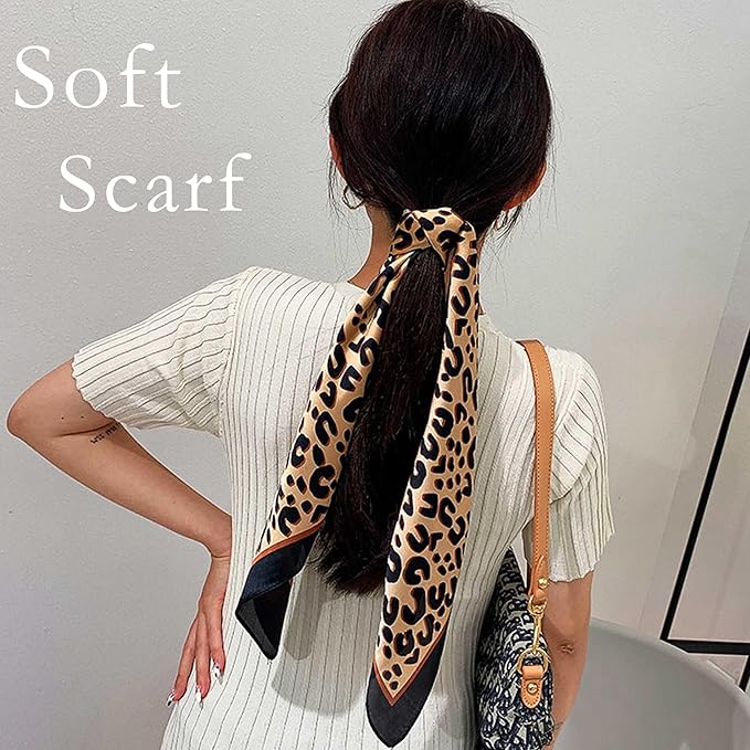 Dailyacc Hair Bandanas Scarf For Women Lightweight Fashion Neck Silk Satin Head Scarves For Sleeping Handbags Scarf