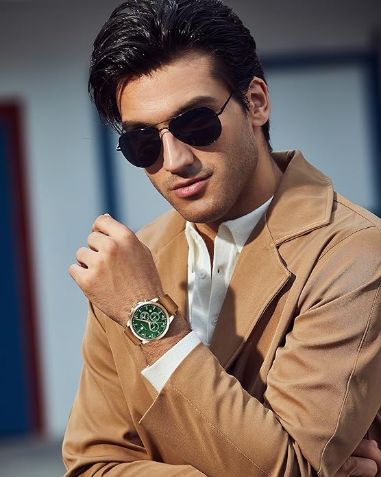 BY BENYAR Mens Watches Analog Quartz Chronograph Waterproof Wrist Watches for Men Fashion Business Work Casual Sport Designer Dress Watch with Calendar Elegant Gifts for Men