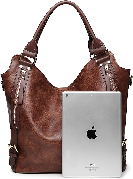 Women Tote Bag Handbags PU Leather Fashion Hobo Shoulder Bags with Adjustable Shoulder Strap