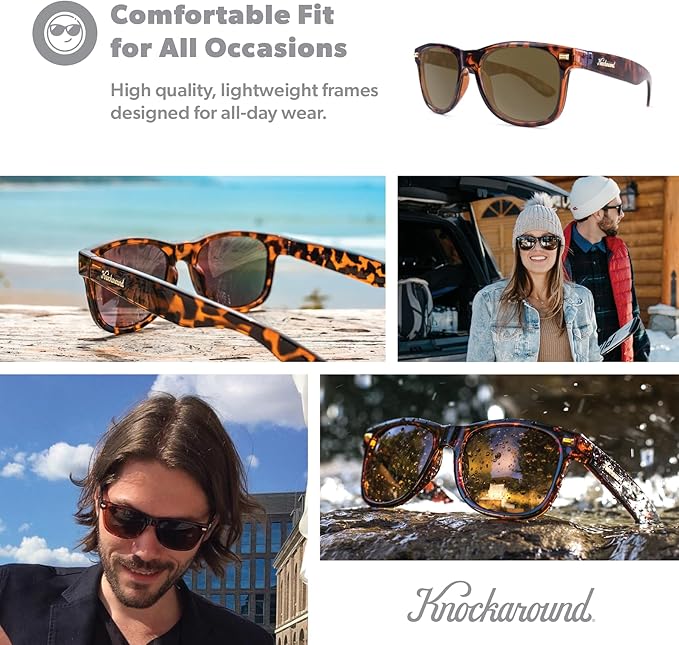 Knockaround Fort Knocks Polarized Sunglasses for Men & Women - UV400 Protection