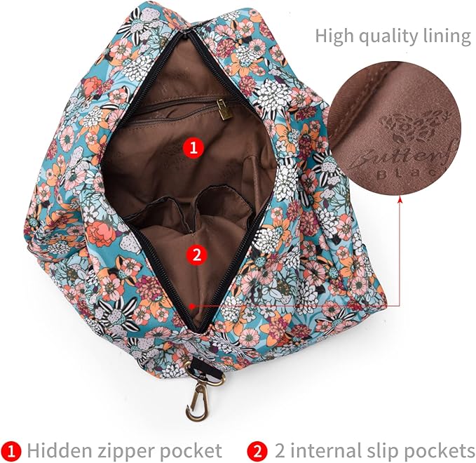 Black Butterfly Premium Backpack for Women, Bohemia Style Fashion Casual Daypack Backpack, Small Backpack Purse (53-multicolor)