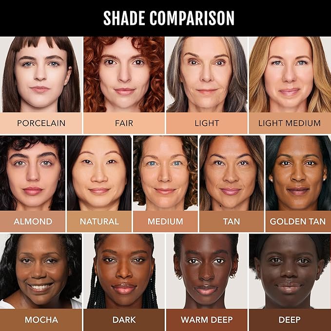 No Makeup Makeup Long-Lasting Lightweight Foundation & Brush Duo | Cruelty-Free, Fragrance-Free, Buildable, Transfer-Proof Makeup (Medium)