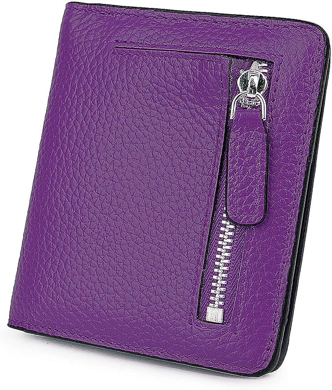 AINIMOER Small Leather Wallet for Women, Ladies Credit Card Holder RFID Blocking Women's Mini Bifold Pocket Purse