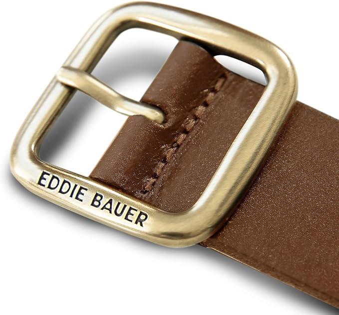 Eddie Bauer Women's Casual Leather Belts with Durable Metal Buckle