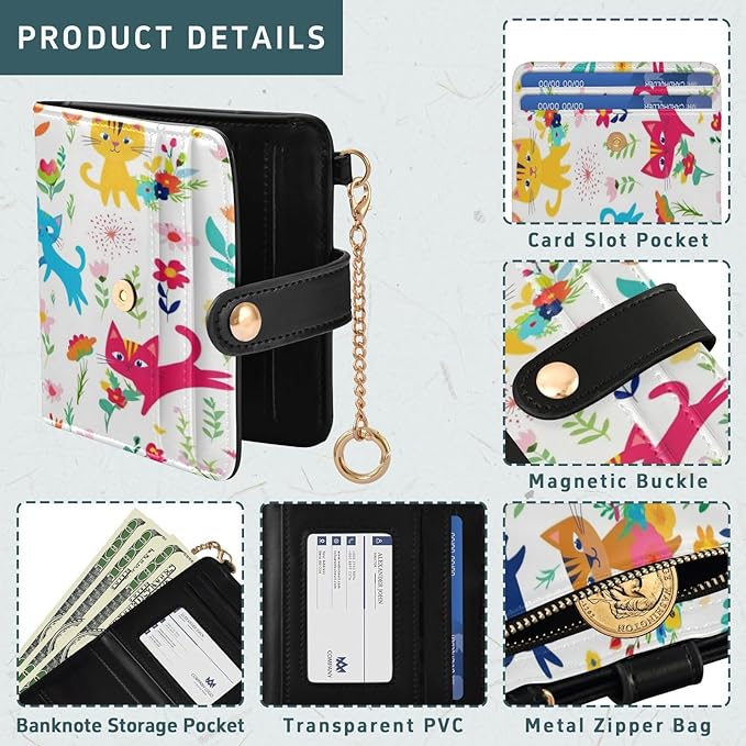 Beautifully printed Ladies premium foldable wallet Unique Minimalist PU leather wallet for Girls Ladies Handbag