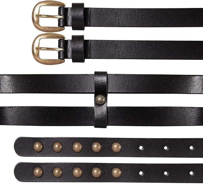 Lucky Brand womens Studded Leather Belt | Stylish | Classic | Modern | Jeans | Pants | Skirt | Dress