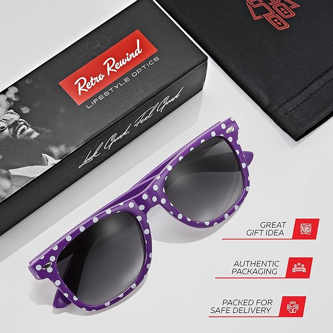 Retro Rewind Polka Dot Vintage Fashion Sunglasses for Women UV400