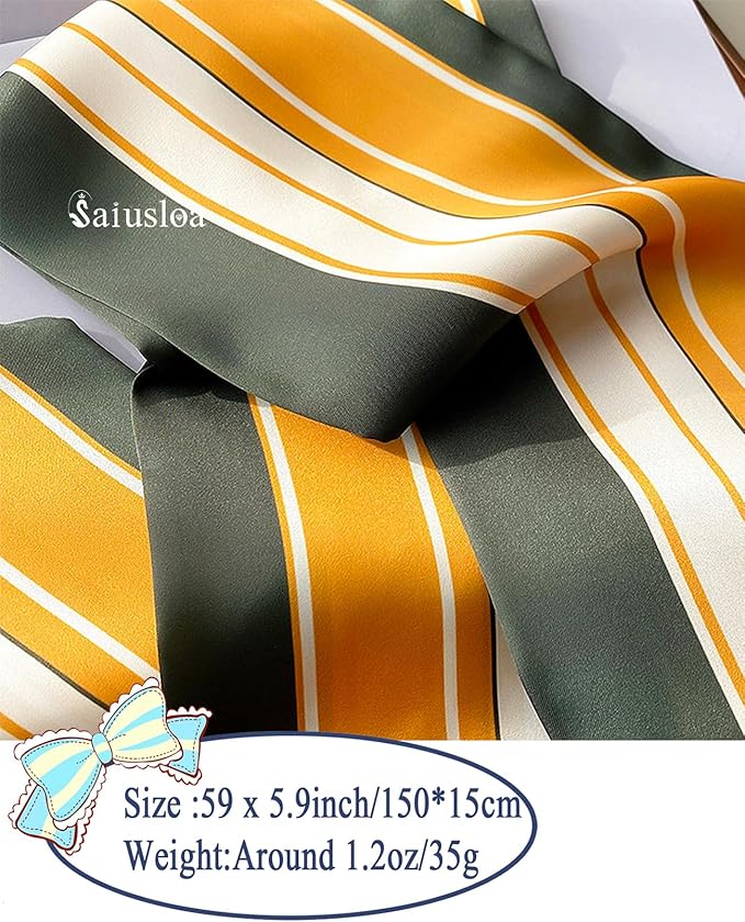 Purse Scarf For Handbags Head Scarves For Women's Hair Bags Scarfs Long Skinny Scarves Fashion Silky