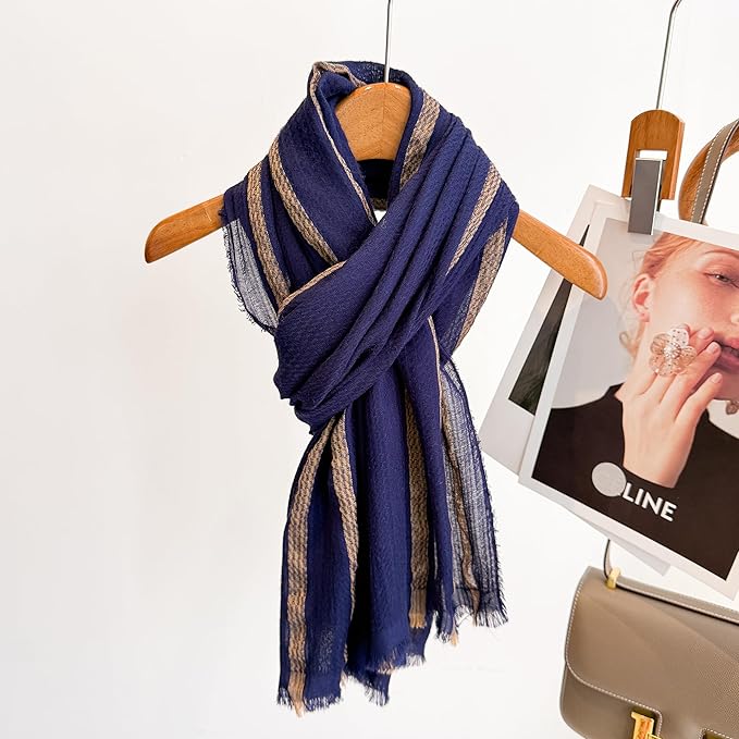 WINCESS.YU Women Gradient Scarf Long Shawls and Wraps Fashion Plain Pashmina Formal Scarf