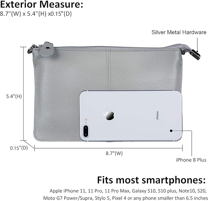 befen Genuine Leather Wristlet Clutch Wallet Purses Small Crossbody Bags for Women with RFID Blocking Card Slots