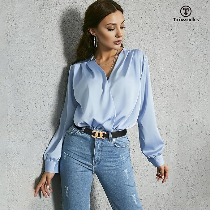 TRIWORKS 3 Pack Women's Belts for Jeans Pants Fashion Waist Belts for Ladies Leather Belts