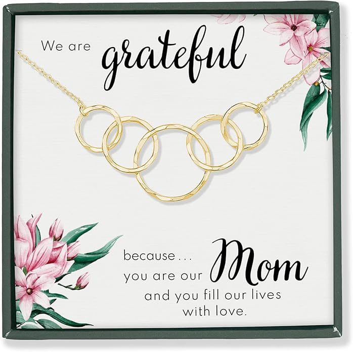 HOPE LOVE SHINE Mom Gift from Daughter - Sentimental, Meaningful Mother and Daughter Necklace, Jewelry, 14k Gold Plated Sterling Silver