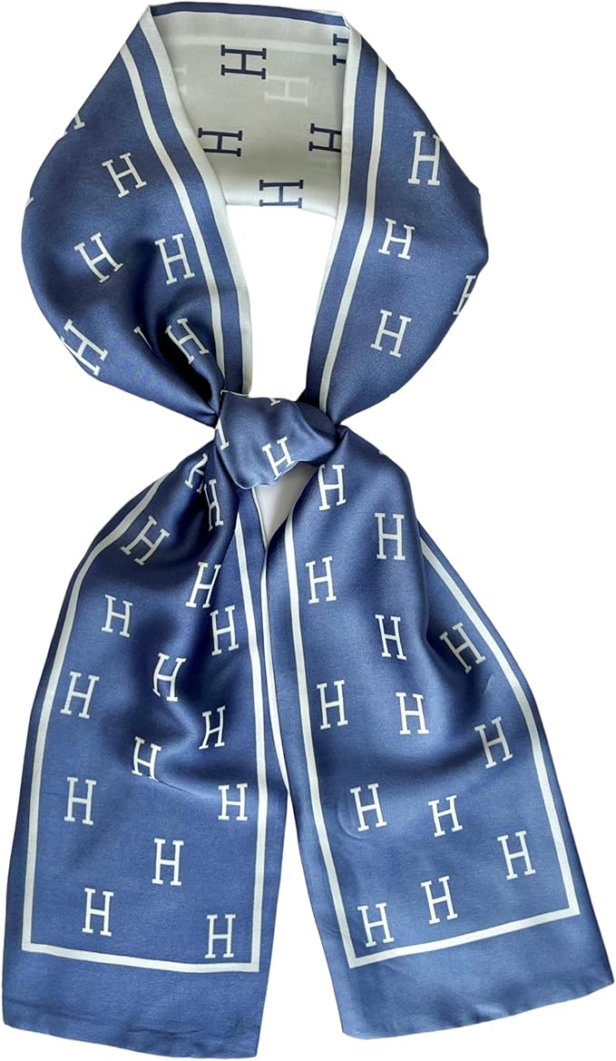 Silk Head Scarf for Hair Fashion Headwrap for Women Lightweight Neck Tie
