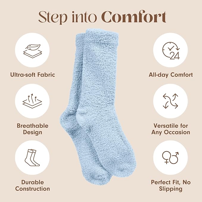 Unboxme Gifts Warm & Cozy Ultra-Luxe Cloud Sock for Women & Men - Super Soft Luxurious Fabric Sleep Socks