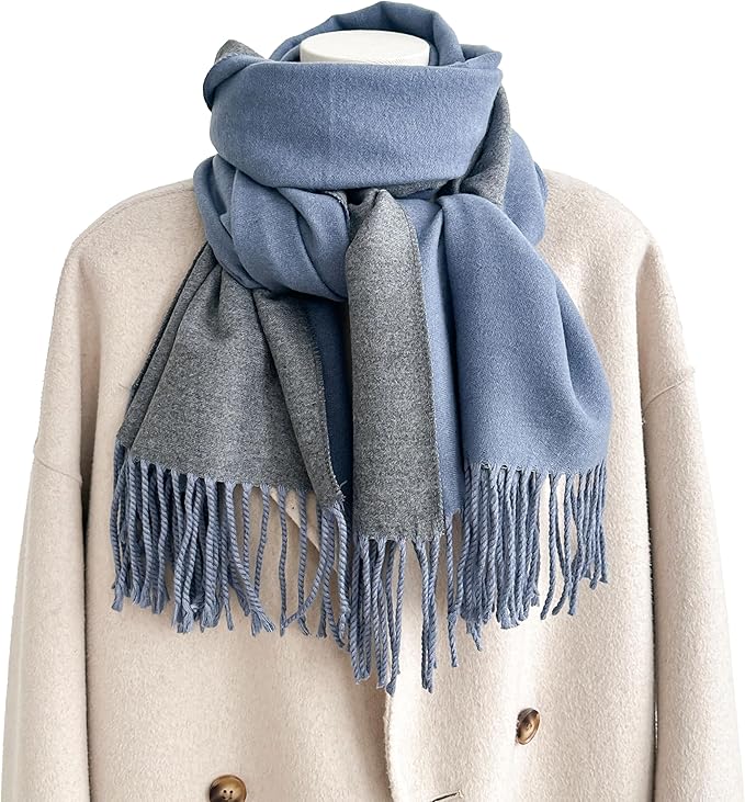 Winter Scarf for Women-Reversible Scarf with Cashmere-Like Softness 70x200cm - Warm Shawl Wrap -Pashmina Shawls Wrap
