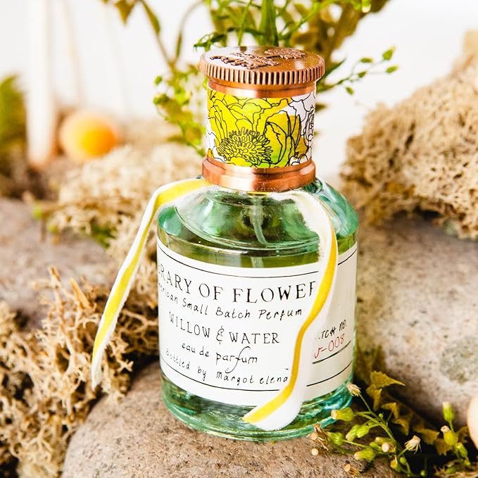 Library of Flowers Willow & Water Eau de Parfum, 1.69 Fl. Oz., Cut Greens, Flowering Lotus & Watercress Scented Women's Perfume, Luxury Fragrance Spray for Women
