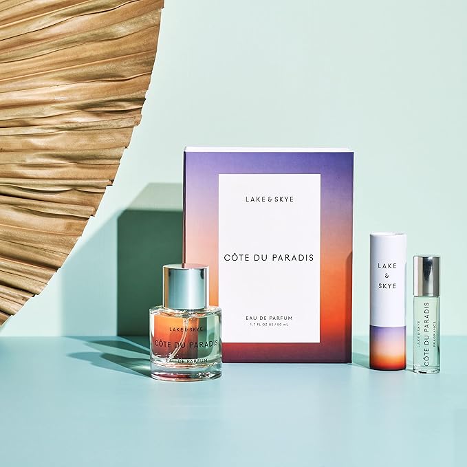 Lake & Skye Côte Du Paradis Eau de Parfum Spray -Vegan, Cruelty Free, Synthetic Free 1.7 fl oz (50 ml) - Warm and Woody Gourmand Fragrance Collection