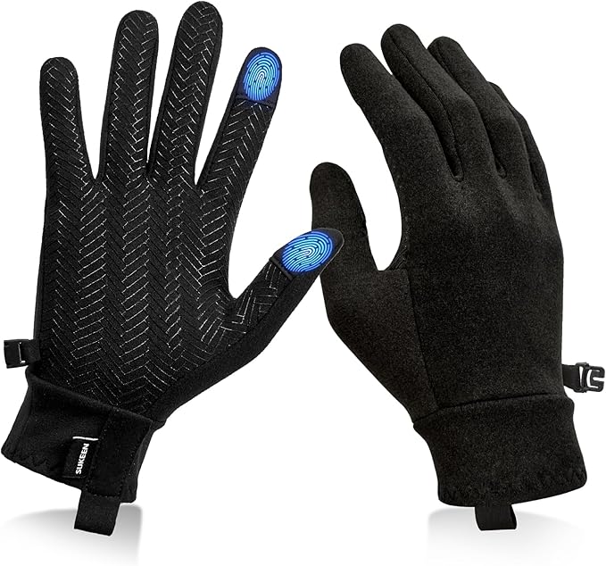 Sukeen Lightweight Running Gloves for Women Touchscreen Anti-Slip Liner Gloves Winter Warm Gloves for Cycling, Driving, Soccer