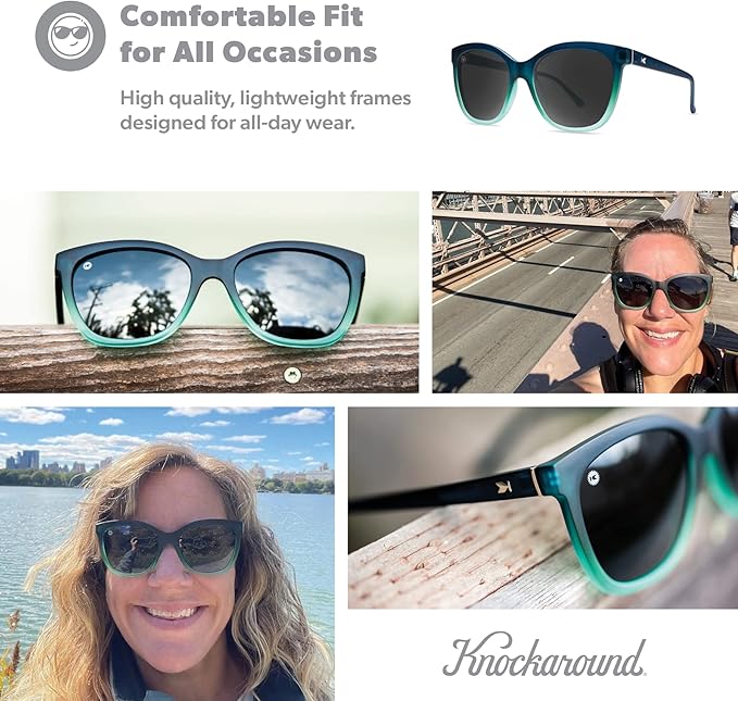 Knockaround Deja Views Polarized Sunglasses for Women & Men - Trendy Sunglasses - UV400 Protection