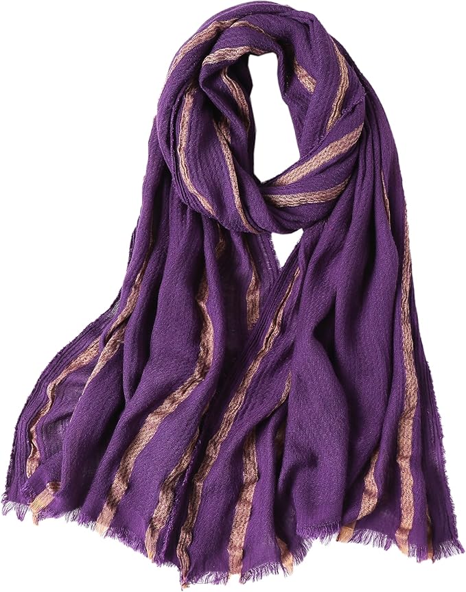 WINCESS.YU Women Gradient Scarf Long Shawls and Wraps Fashion Plain Pashmina Formal Scarf