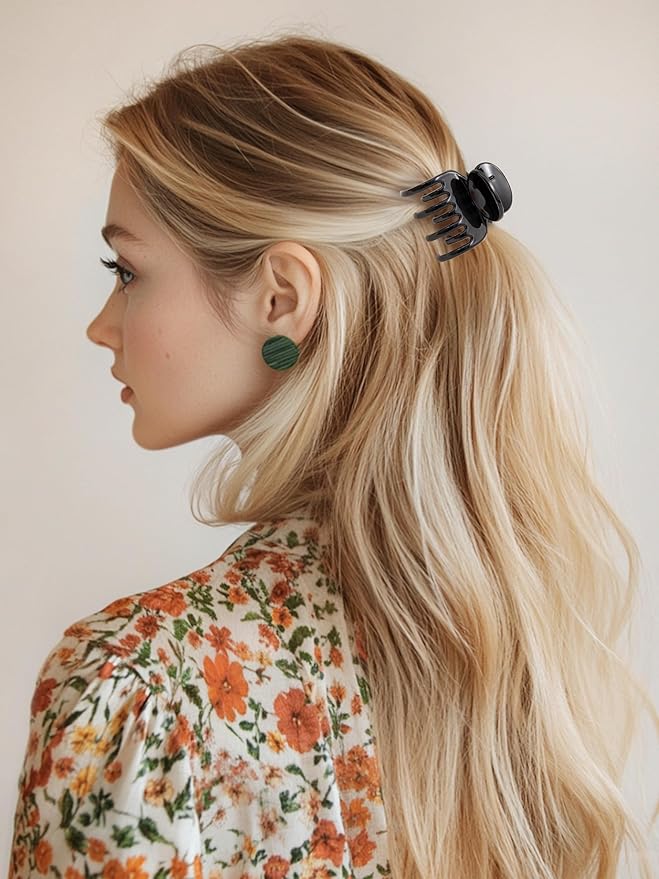 Small Hair Clips for Women Girls, 8 PCS 1.6 Inch Hair Claw Clips for Thin/Medium Thick Hair 4 Style Matte Hair Jaw Clips Non-Slip Tiny Hair Accessories