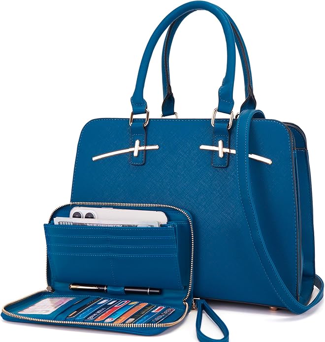 Purses for Women Handbag Wallet Tote Shoulder Hobo Bag Top Handle Satchel Purse Set 2pcs with 3 Compartments