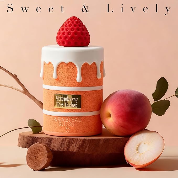 Strawberry Tres Leches Perfume for Women, Fruity Gourmand Scent with Strawberry & Marshmallow, Long Lasting Delicate EDP, 3.4 Fl Oz