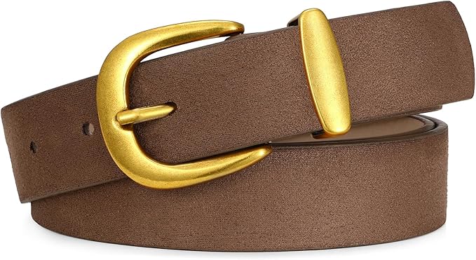 SANSTHS Womens Belt for Jeans Pants Dresses with Alloy Buckle, Floral Print Belt for Women with Unique Print Design