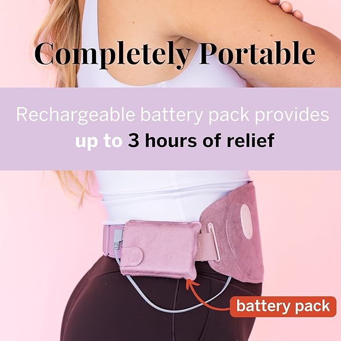 Pixie Period Heating Pad for Cramps - Thinnest Wearable Heating Pad for Feminine Care - Unnoticeable Under Clothes - Best Portable Pain Relief Heat Belt On The Market - Hours of Menstrual Pain Relief