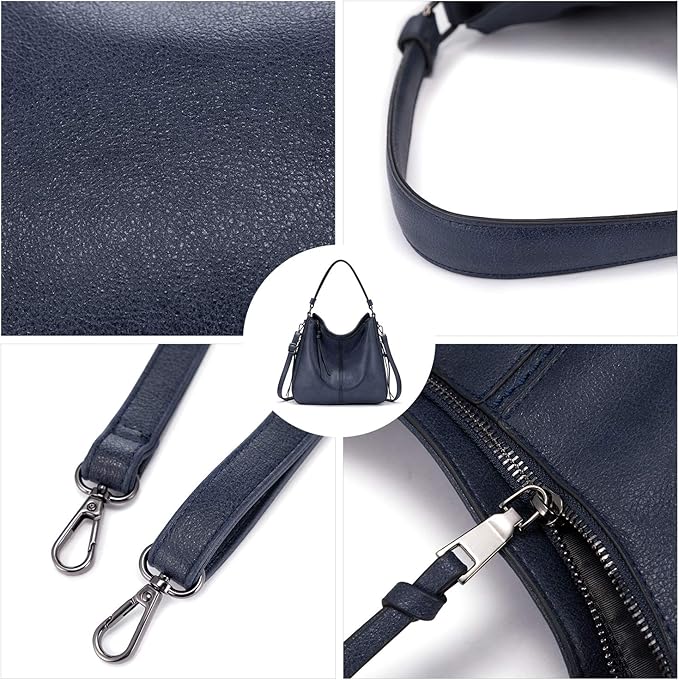 Realer Hobo Crossbody Bags for Women Designer Faux Leather Hobo Handbags Retro Large Size Shoulder Bag Bucket Purse