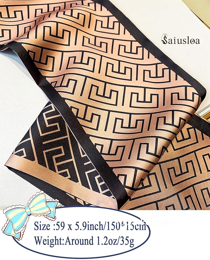 Purse Scarf For Handbags Head Scarves For Women's Hair Bags Scarfs Long Skinny Scarves Fashion Silky