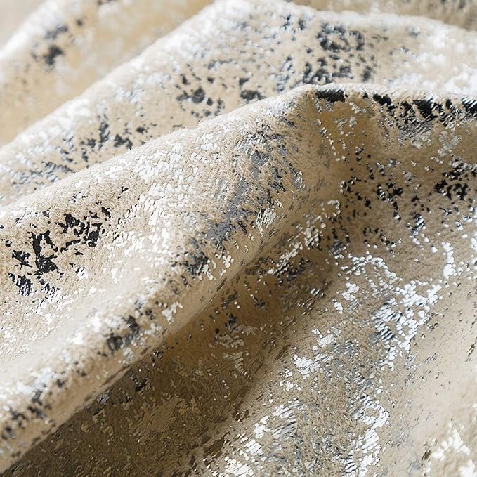 Gift, Super Soft Sparkling Decorative Solid Color Square Cushion Cover Handmade Pillowcase with Hidden Zipper, 2 Packs, 24x24 inch(Silver- Champagne)