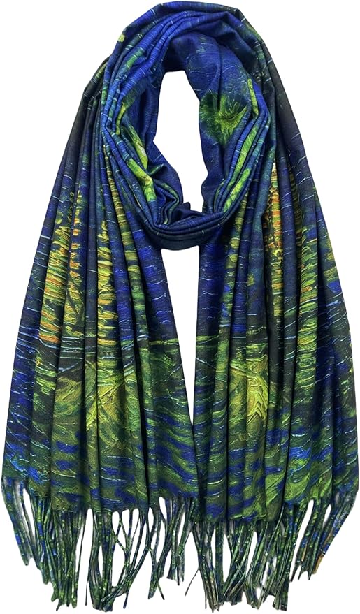 VENVSBEE Van Gogh Art Print Scarf for Women Best Gift Soft Warm Shawl Wrap Pashmina Rave
