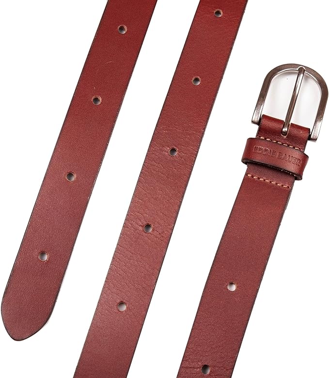 Eddie Bauer Women's Casual Leather Belts with Durable Metal Buckle