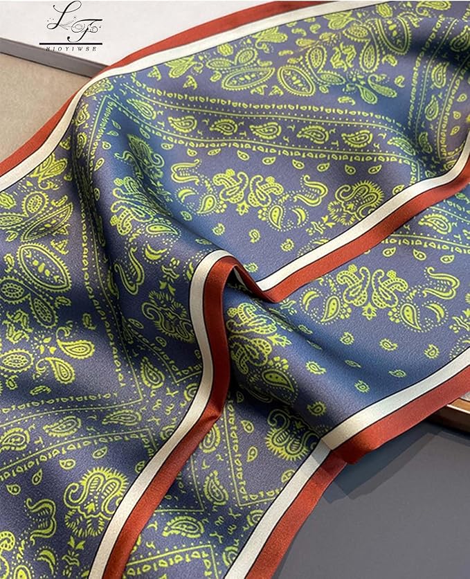Head Scarf Hair Neck Scarves For Women Purse Bag Scarfs For Handbags Silky Long Thin Satin Headscarf Fashion