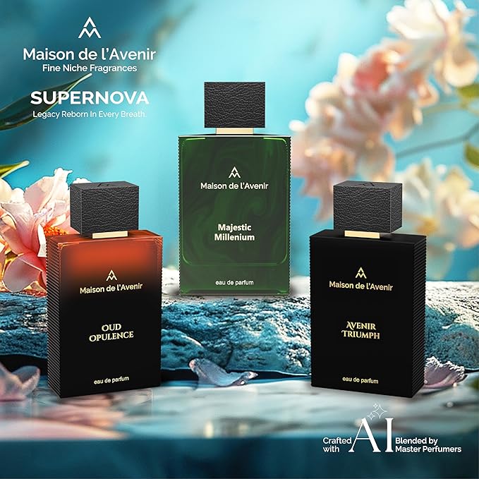 Maison de l'Avenir Majestic Millennium – SUPERNOVA COLLECTION | Spicy Fragrance | Unisex Cologne & Perfume | Natural & Essential Oils | Eau de Parfum (36 Hours) | Made in UAE | 100ml / 3.4 fl. oz.
