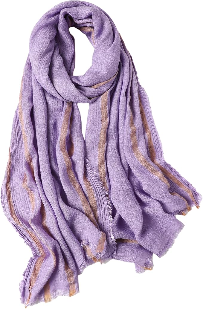 WINCESS.YU Women Gradient Scarf Long Shawls and Wraps Fashion Plain Pashmina Formal Scarf