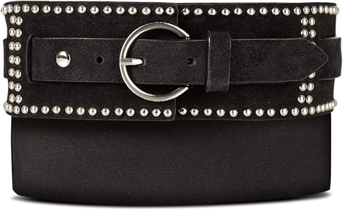 Lucky Brand womens Studded Leather Belt | Stylish | Classic | Modern | Jeans | Pants | Skirt | Dress