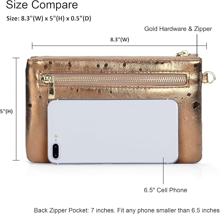 befen Genuine Leather Wristlet Clutch RFID Blocking Bag Cell Phone Wallet Purse Wristlet Wallet Purses and Handbags for Women