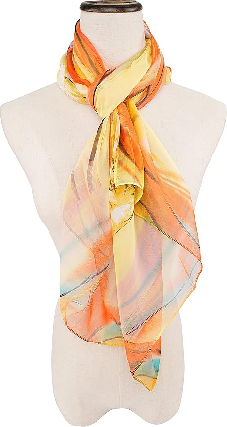 YOUR SMILE Ladies/Women's Lightweight Floral Print/Solid Color mixture Shawl Scarf For Spring Summer season