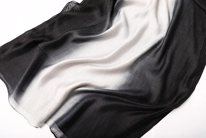 WINCESS.YU Women Gradient Scarf Long Shawls and Wraps Fashion Plain Pashmina Formal Scarf