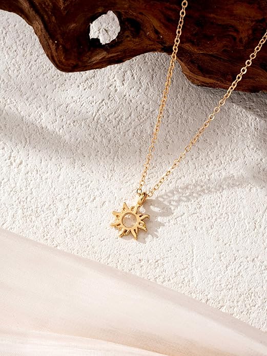 Baydurcan Dainty Gold Necklace for women - 14K Gold Plated Pendant Necklaces Gifts for Friends Sister Mother, Birthday, Christmas, Graduation, Inspirational Gifts
