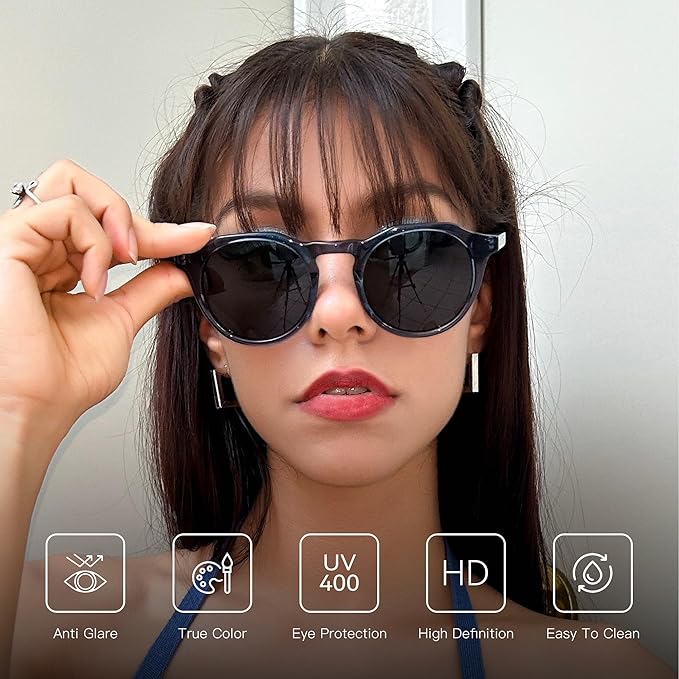 ZENOTTIC Vintage Round Polarized Sunglasses for Men Women UV400 Protection