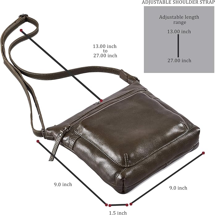 Real Leather Purse for Women Crossbody Bag Travel Shoulder Handbag Small Vintage Pocketbook | Real Leather, Travel, Shoulder, Small, Vintage