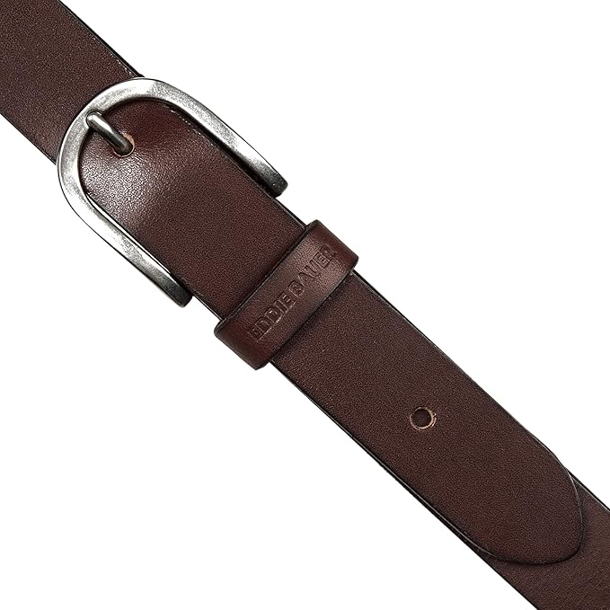 Eddie Bauer Women's Casual Leather Belts with Durable Metal Buckle
