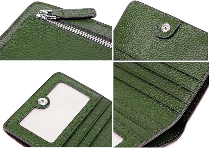 AINIMOER Small Leather Wallet for Women, Ladies Credit Card Holder RFID Blocking Women's Mini Bifold Pocket Purse