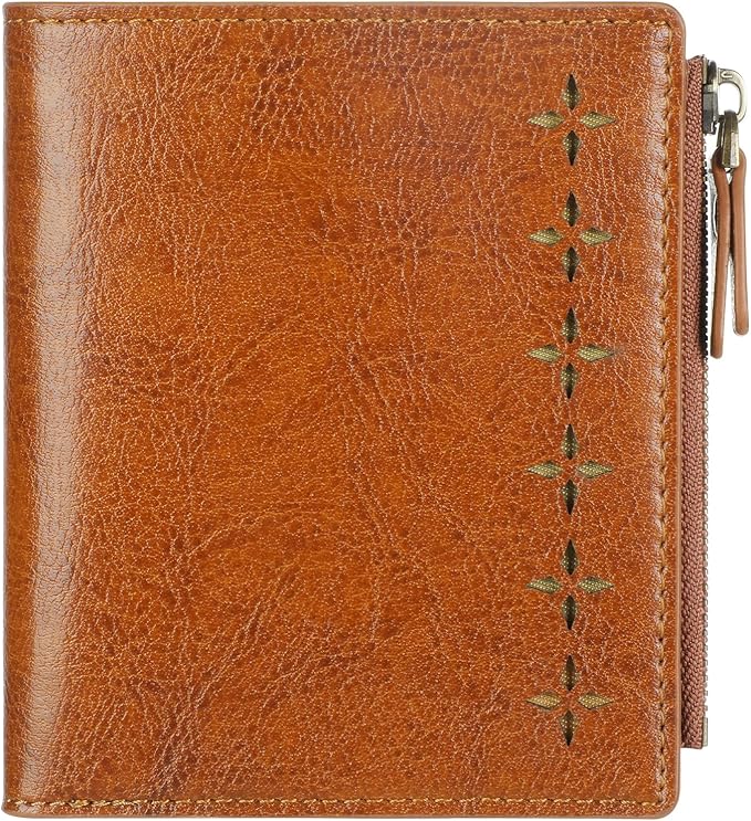 Lavemi Ultra Thin Small Compact Leather Womens Girls Wallets RFID Blocking Credit Card Holder for Women