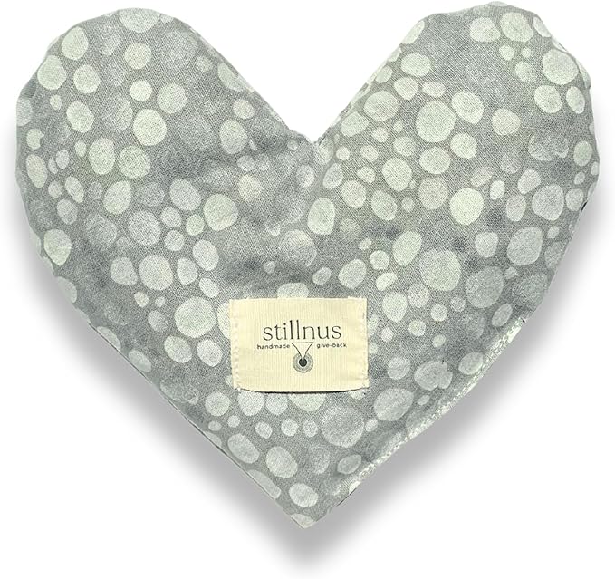 Weighted Heart Eye Pillow with Organic Lavender & Flaxseed – Relaxation Gift for Women, Meditation Tool, Mindful Rest, Cooling Eye Mask, Wellness Self-Care Kit
